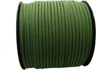 Faux Leather Cord for Jewelry Making 100 Yards 2.6Mm Thin Suede String Rope Oliv