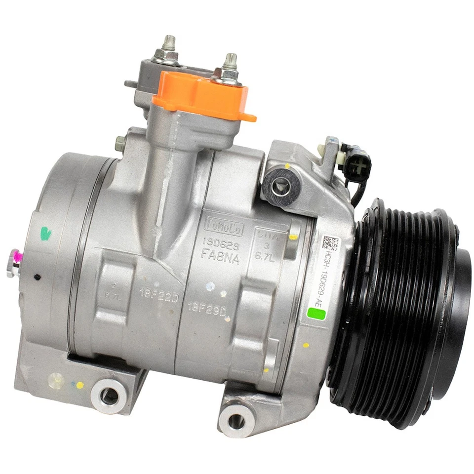 Compresor de aire acondicionado YCC424 Motorcraft para camión F350 F250 F550 F450 con embrague Foto 3 de 4