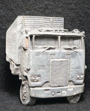 WH11170 VINTAGE 1970s  CAB OVER SEMI-TRUCK  18-WHEELER TRUCK ART BELT BUCKLE