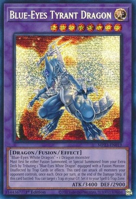 YUGIOH: 1X Blue-Eyes Tyrant Dragon MP23-EN019 Prismatic Secret Rare NM