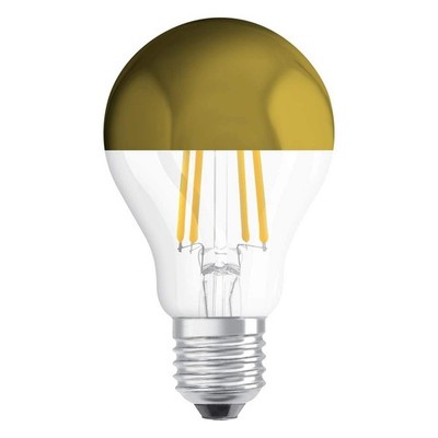 Osram LED Birnen A60 Kopfspiegellampe Mirror 7W fast 60W E27 Gold warmweiß 2700K