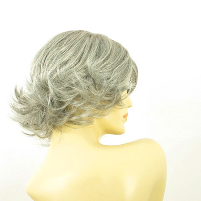 Perruque Courte Femme Gris - Synthétique Lisse - Bonnet Large