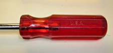 Vintage unbranded Hollow Shaft Nut Driver 1/4 red made in USA