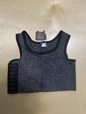 Janest Tran Vest Tank Crop Top Quick Dry Tomboy Bandage Breast Chest Binder 2XL