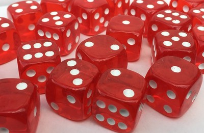 20 x GROSSE sechsseitige Würfel 19 mm Casino Craps POKER CHIP SHOP