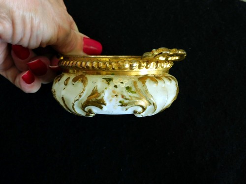 1890 MT. WASHINGTON C.F. MONROE PUFFY GLASS WAVE CREST HAIR RECEIVER OR JEWELRY - Picture 4 of 6