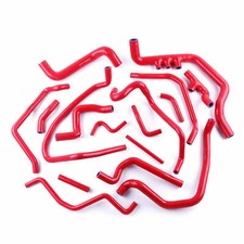 Radiator Coolant Heater Hose Kit For 03-09 Renault Megane II 225 230RS 2.0T Red