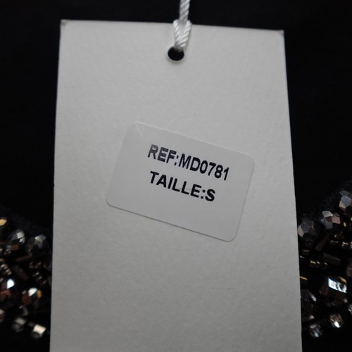 Miao Miao Mid Dress Women's Size Small Black Embroidered Dressy Ladies - Foto 10 di 14