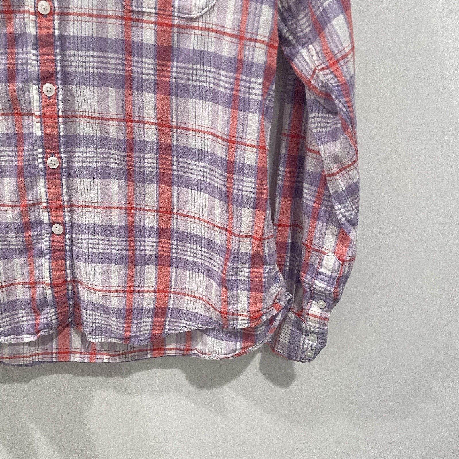 AE American Eagle Plaid Collared Button Down Shir… - image 2