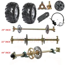 29"32'' 44" Rear Live Axle Kit Wheel Hub Brake Tire for Go Kart E-bike Golf Cart
