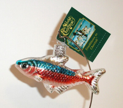 2019 - TETRA FISH - OLD WORLD CHRISTMAS BLOWN GLASS ORNAMENT NEW W/TAG 12548