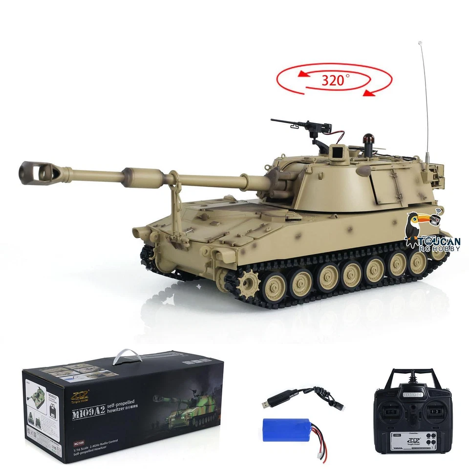 M109A2 Self-propelled Howitzer 1/16 RC Tank Tracked Wireless Electric Toys - Image 2 of 4