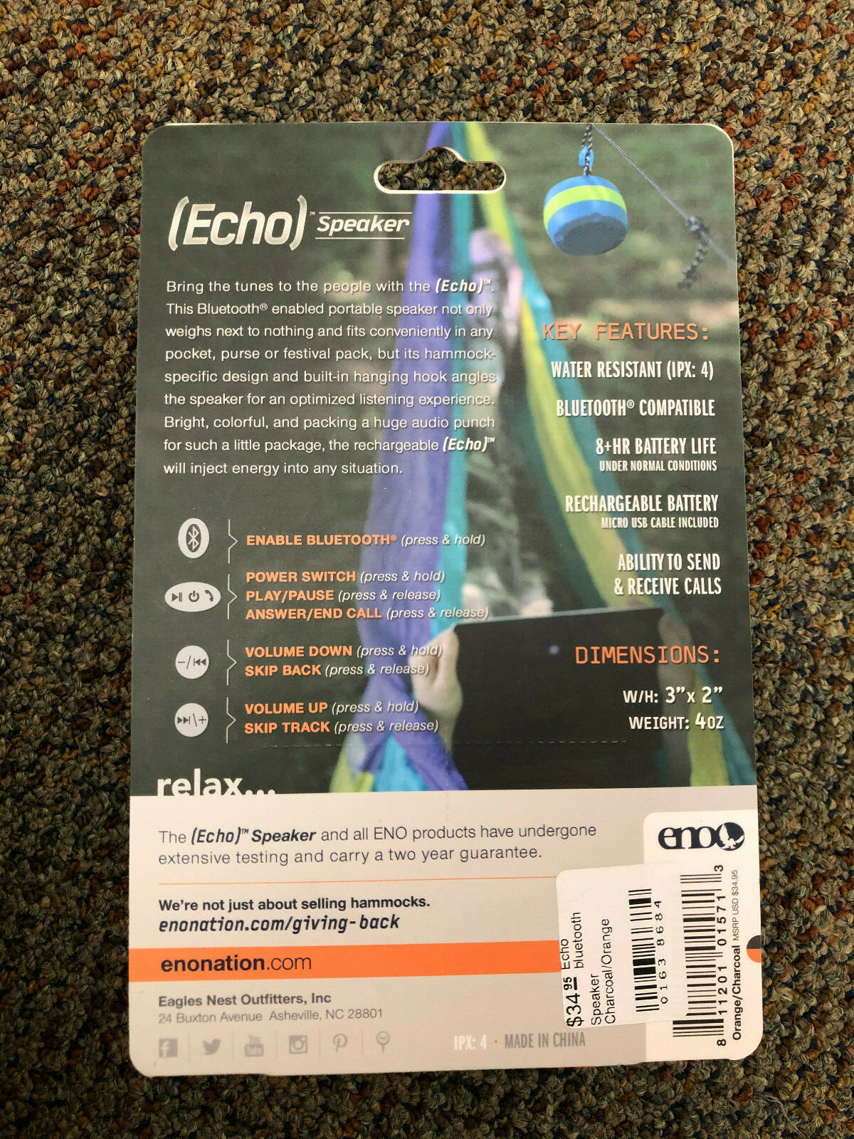 eno echo bluetooth speaker