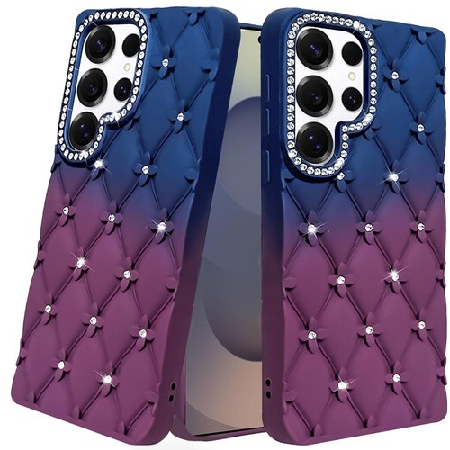Coque pour Galaxy S25 Ultra/S25+/S25 Floral Joy Glitter Shimmer Cuir Feel Cover - Photo 14 sur 21