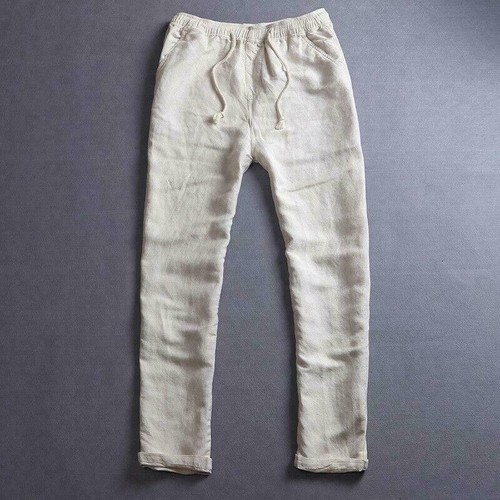 Beach Rope Tie Drawstring hemp Pants | eBay