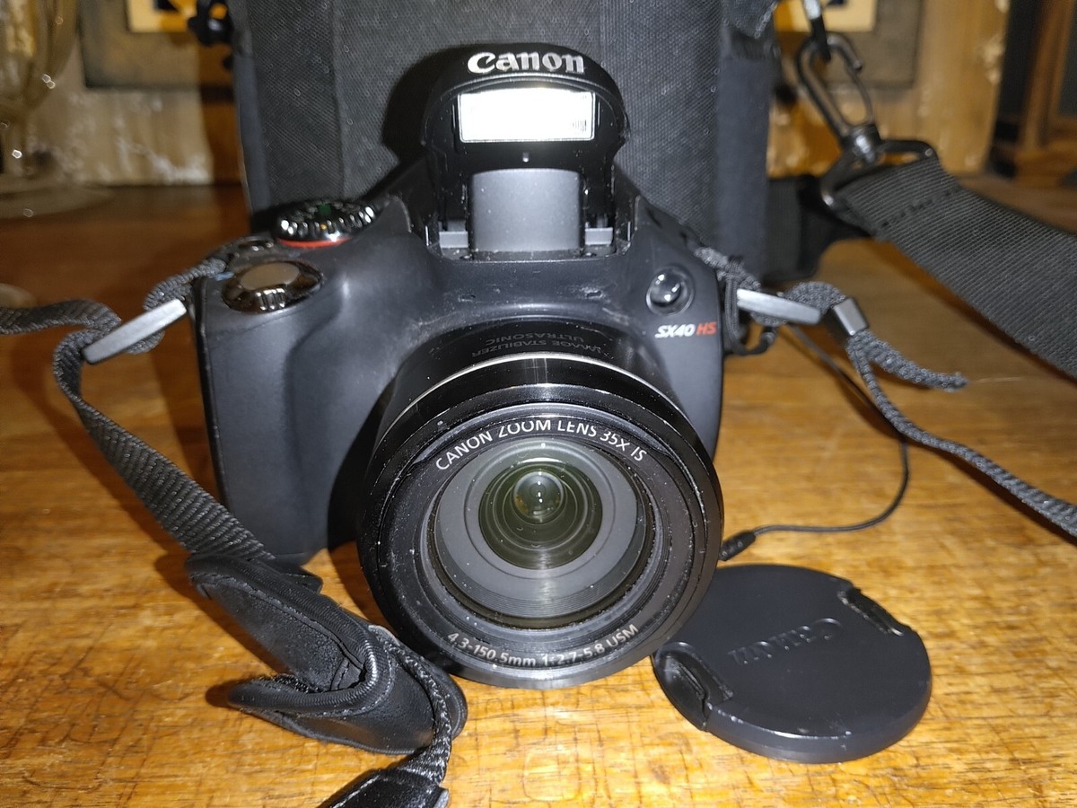 Canon PowerShot SX40 HS 12.1MP HD 1080p Camera Flip Screen W/ Box