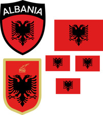 Albanien Aufbügler Wappen Transferbügeln T-Shirt Trikot Zum Aufbügeln 6 Stück 6B