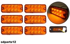6x 12v 8 LED Indicatori Laterali Luci Ingombro Arancio Per Camion Roulotte Van