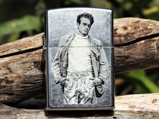Zippo Lighter - James Dean Walking - Hollywood Icon - Roy Schatt Photo - Star