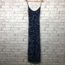 MADEWELL NWT $148 Layton Midi Slip Dress Navy Blue reg. 14 NL170