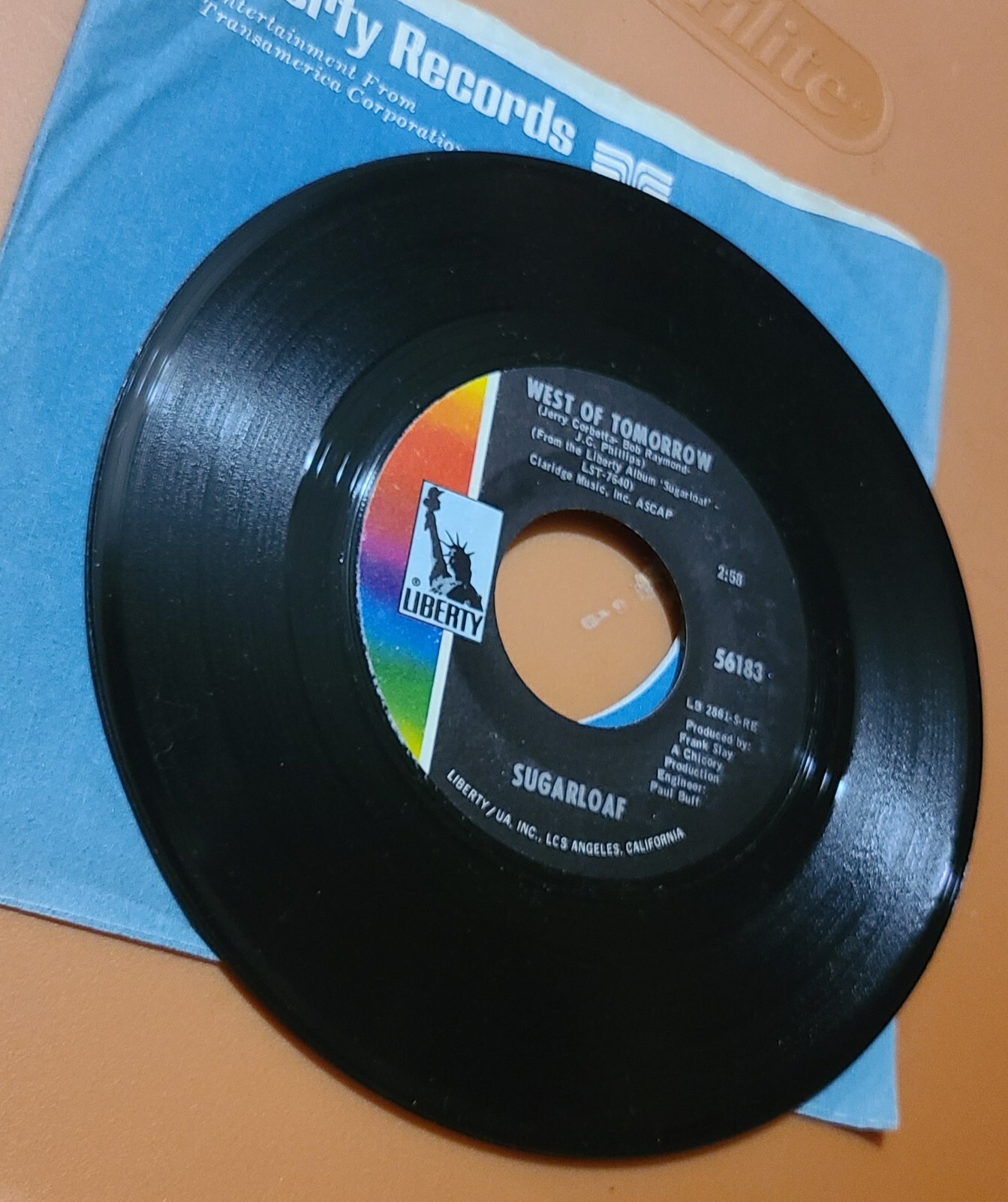 Sugarloaf "West of Tomorrow"/"GreenEyed Lady" 45 vinyl record eBay