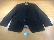 MEN'S HUGO BOSS TWO PIECE SUIT JACKET COAT PANTS BLACK 44