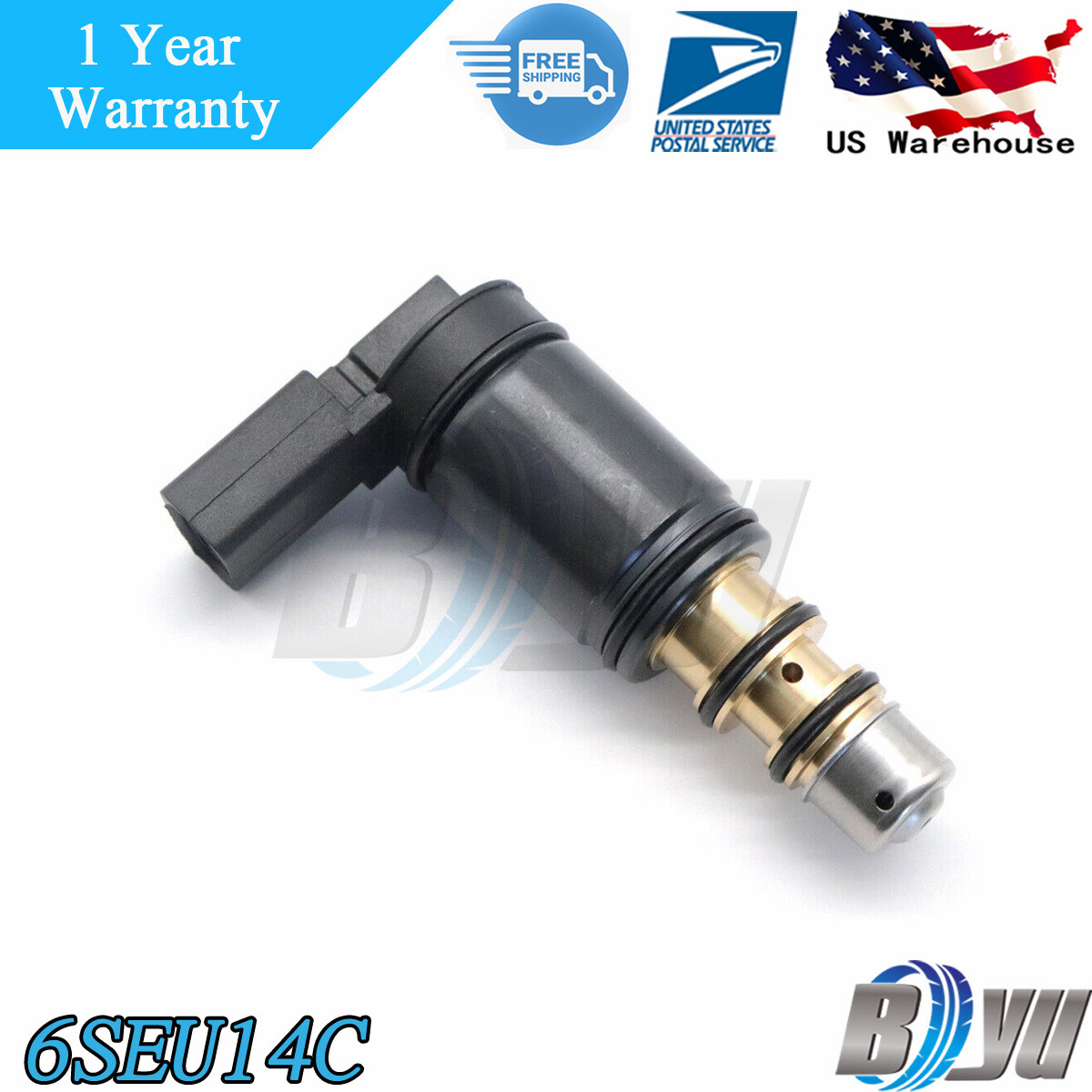 RKX AC Compressor Control Solenoid Valve For Mercedes With DENSO Diode (6SEU16C, 7SEU16)