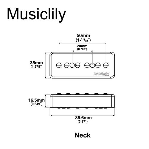 Wilkinson M Series Cream Alnico 5 P90 Soapbar Neck Pickup For Les Paul SG Guitar - Picture 2 of 4