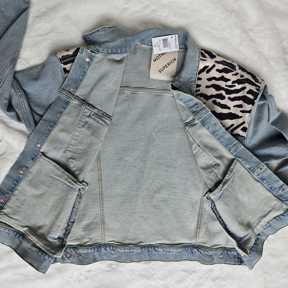Lidnm SILK DENIM MORTORCYCLE COAT M