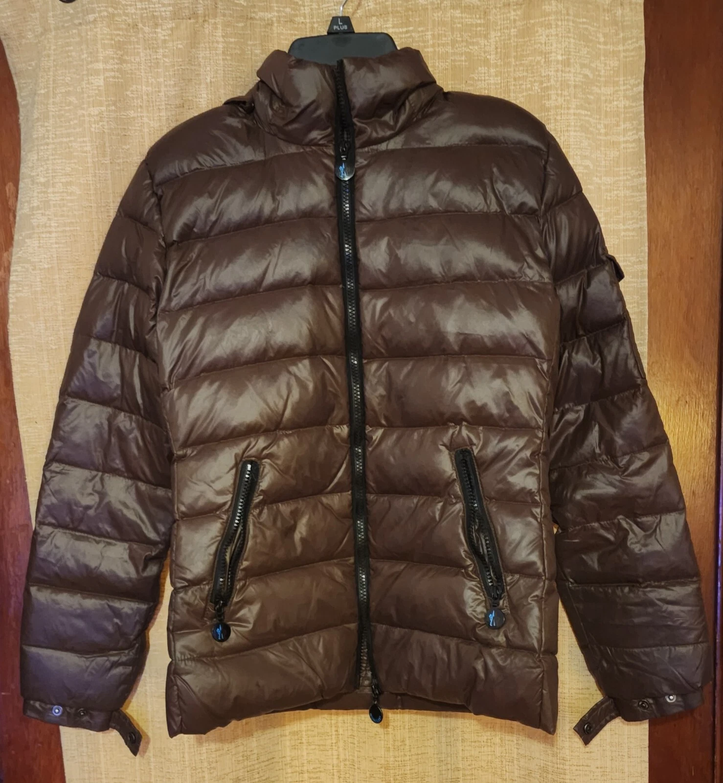 giacca moncler donna marrone moka usata discrete o buone condizioni taglia small