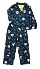 NBC Jack Skellington, Oogie Boogie, Zero Boy's Flannel Button Down Pajama Set