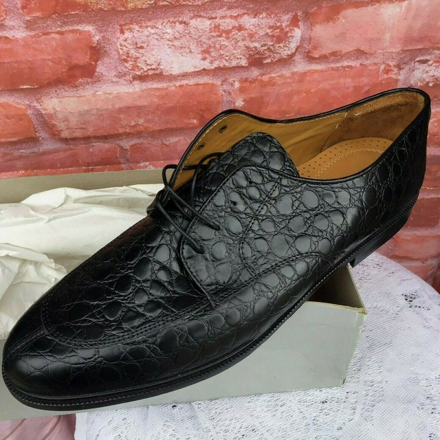 NWOB Vintage Friedman's Shoes Men's Sz 8.5 Black Leather Italian Dress