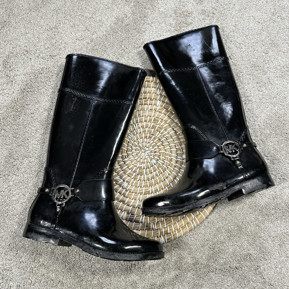 Michael Kors Black and Gold Rain Boots Michael Kors Women main image 2