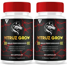 (2 Pack) Vitruz Grow Supplement, VitruzGrow Max Strength Capsules (120 Capsules)