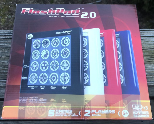 FlashPad 2.0 Touch N Go Electronic Game Red 2 Player Memory Reaction 5 ...