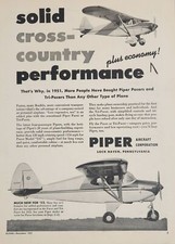 1951 Print Ad Piper Pacer & Tri-Pacer Airplanes Lock Haven,Pennsylvania
