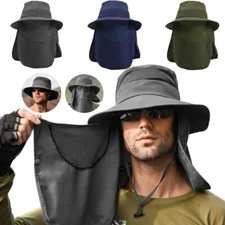 Unisex Bucket Hat Sun Fishing Camping Safari Boonie Wide Brim Outdoor Summer Cap