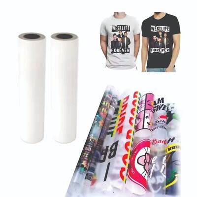DTF PET Film Roll   75 Micron, Hot Peel, Single-Sided Printing   13'' x 328ft   H