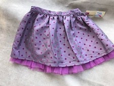 NWT Cherokee Girl Purple Lilac Polka Dot Tutu Lined Skirt Sz 18 Months