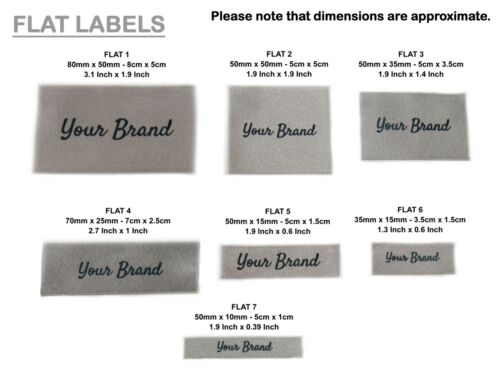 Personalised Custom Handmade Flat Folded Sew In Ribbon Fabric Clothes Labels - Picture 3 of 10