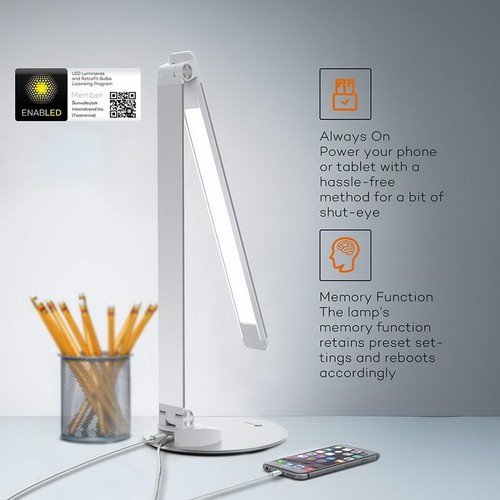 TaoTronics Desk Lamp DL19 Metal Lamp with USB Charging Port Eye-Protecting LED37 - Picture 3 of 8