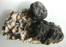 CHALCOPYRITE ON SPHALERITE & DOLOMITE. Pitcher, Oklahoma, USA.