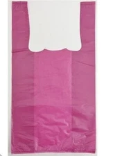 Bags 1/10 Small  8 x 4 x 16 Burgundy T-Shirt Plastic Grocery Shopping Bags