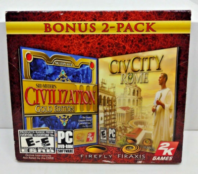 Civilization III Gold Edition/Civ City Rome Bonus 2-Pack - FREE TRACKED SHIPPING