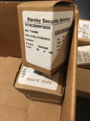 STANLEY SECURITY SOLUTIONS MORTISE CYLINDER MODEL  1E74C265RP3626 **NEW**