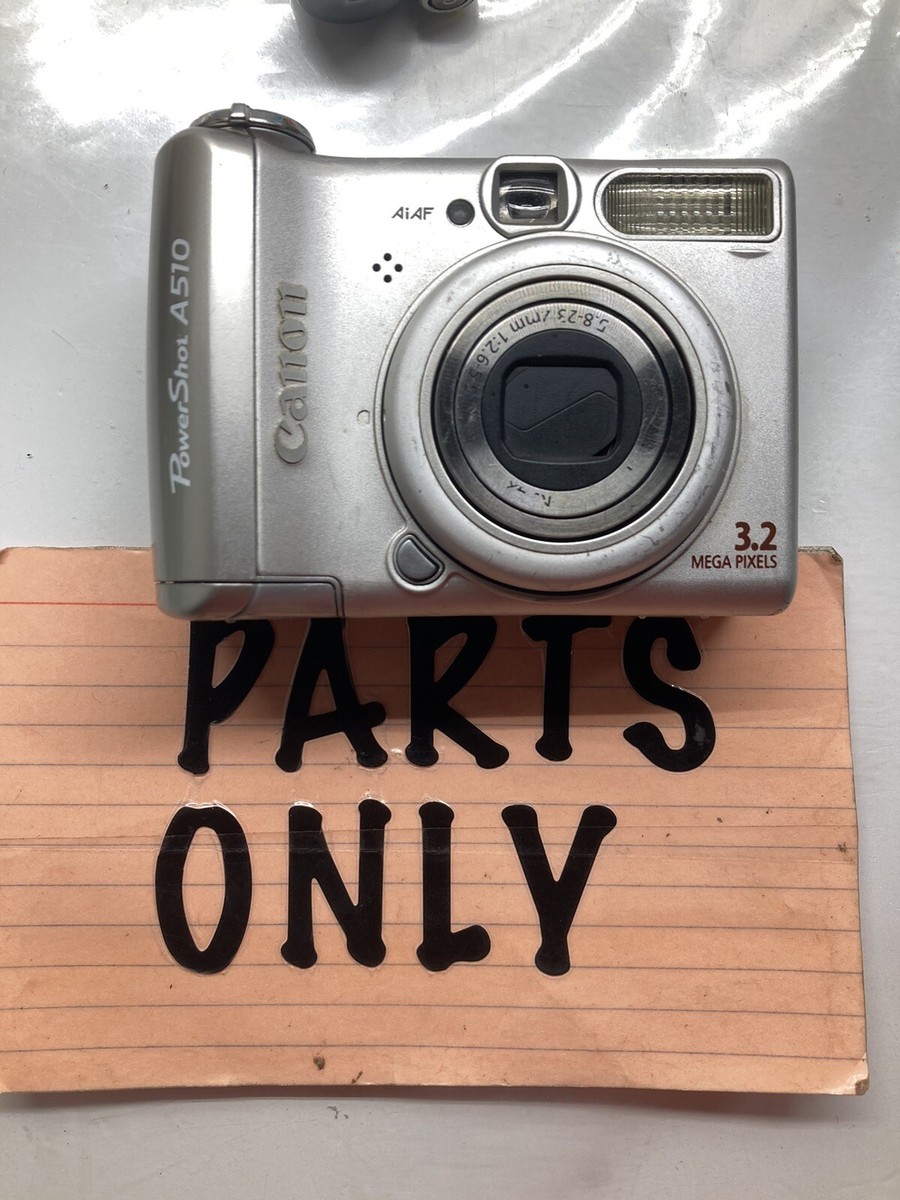 Canon PowerShot A510 3.2MP Digital Camera Silver For Parts | eBay