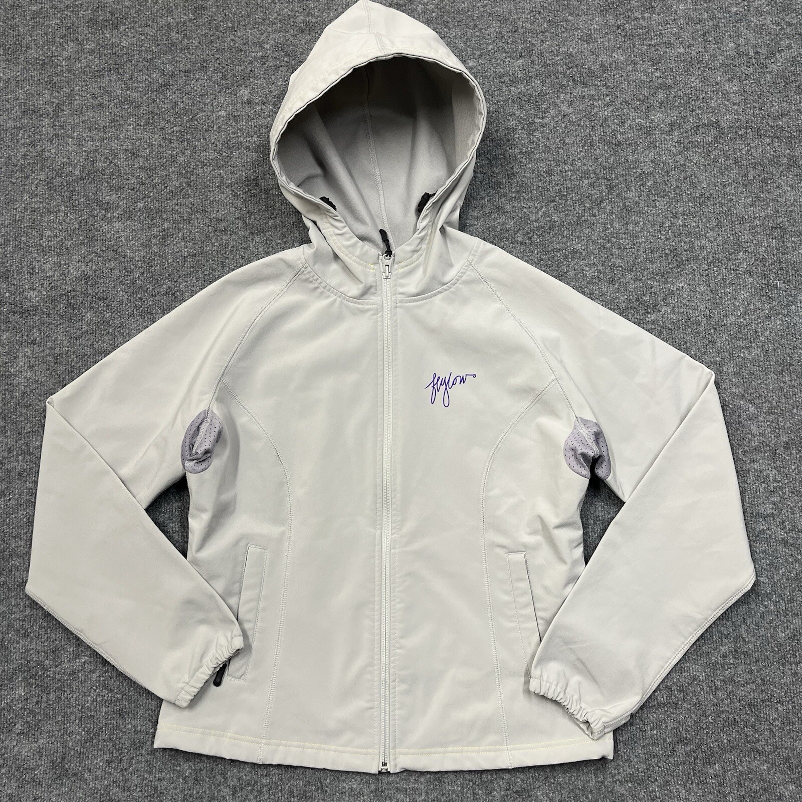 Flylow Jacket Womens Medium Gray SoftShell Hooded… - image 1