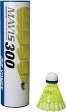 Yonex Mavis 300 Medium Speed Nylon Shuttleckocks Yellow, One Tube
