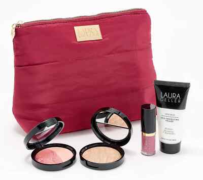 Laura Geller Hydrate & Glow 4-Piece Collection with Bag-Tan-NEW-A670836