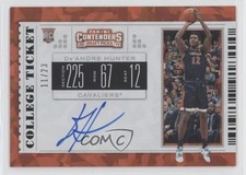 2019-20 Contenders Draft Picks Cracked Ice Ticket 11/23 De'Andre Hunter Auto pq5